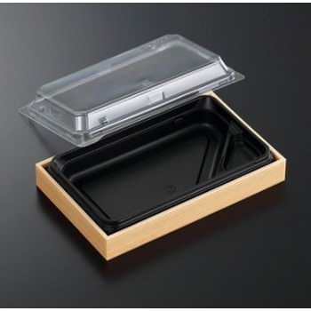 【特価セール】発泡折箱 CWAT 302TS 黒−赤杉 ボ