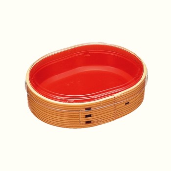 【特価セール】折箱容器　WU-405S　わっぱ　透明蓋セット