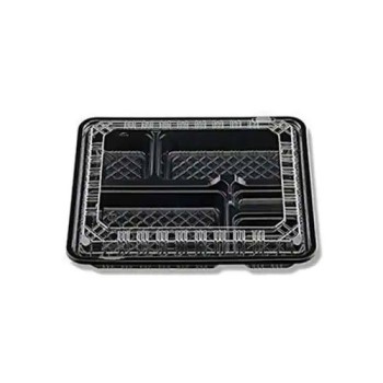 【耐熱フタ付弁当】CY-2-2 黒セット(エコOP)