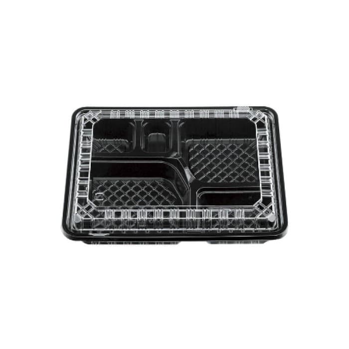 【耐熱フタ付弁当】CY-3-1　黒セット　(OPS)
