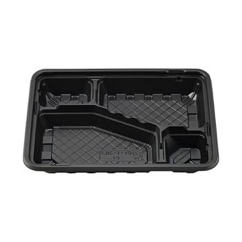【減プラ定番弁当】CY-1-2 黒本体(L)