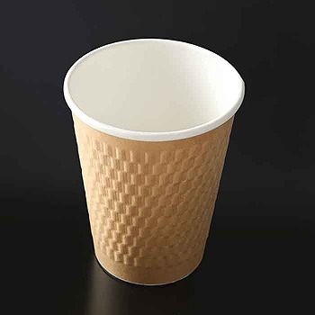 エンボス断熱紙コップ ナチュラル KMW-240 【260ml】