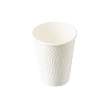 【特価セール】二重紙コップ　KMN-240　ホワイト【260ml】