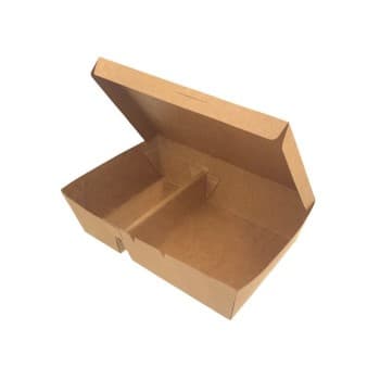 ペーパーランチボックス 仕切付 中