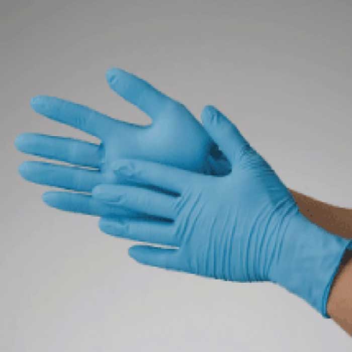 【特価セール】ニトリル使いきり手袋　＃2044　粉付　ブルー　SS