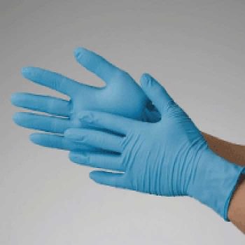 【特価セール】ニトリル使いきり手袋　＃2044　粉付　ブルー　SS
