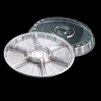 サークルトレー FP-8 シルバー 透明蓋付 20枚