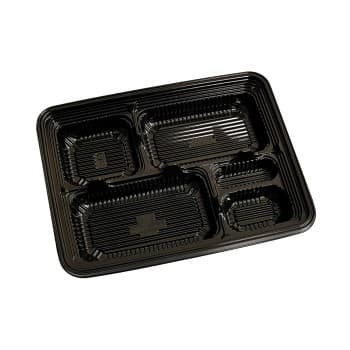 【サンプル】【定番弁当容器】GK-130 黒 透明フタ付