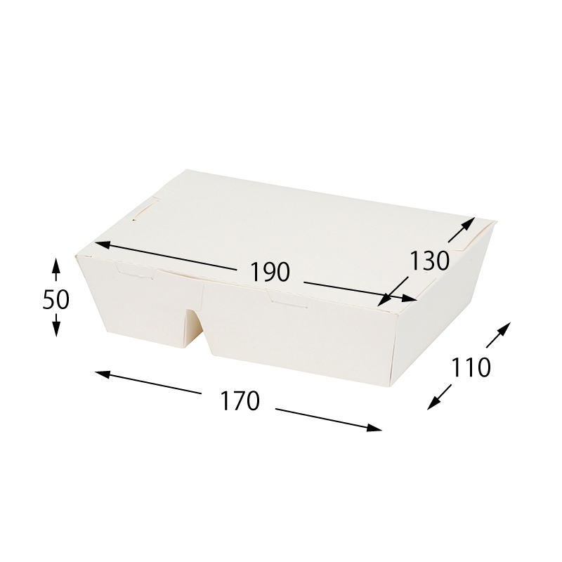 【特価セール】エコランチボックス　2仕切　ホワイト