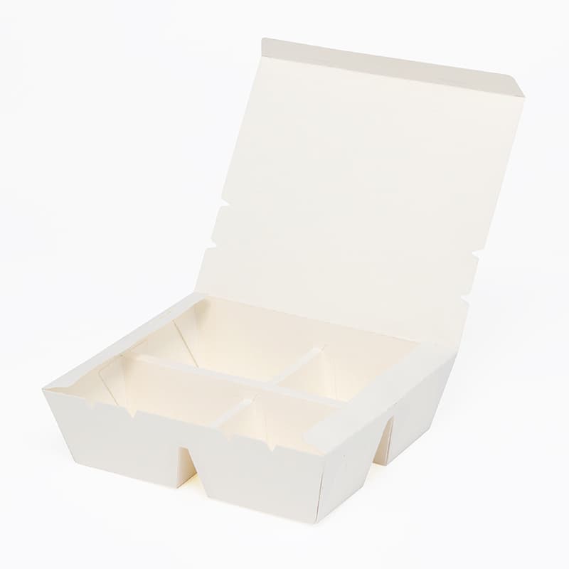 【展示美品】 Porro ポロ Balancing Boxes ホワイト サンプル】エコランチボックス 4仕切 ホワイト2枚｜foodware+
