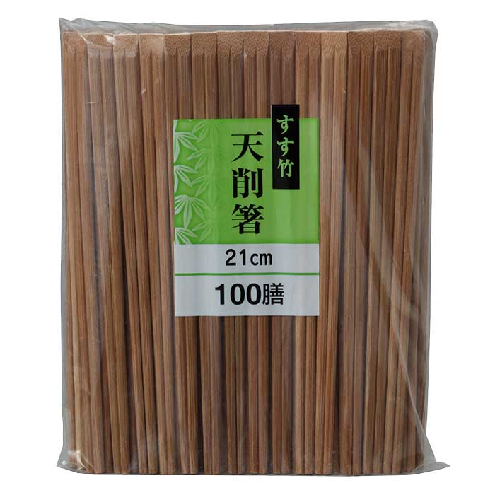 すす竹天削箸21cm 裸 100膳30袋｜foodware+