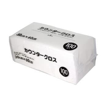 カウンタークロス　60×30cm　100枚　ホワイト　1袋