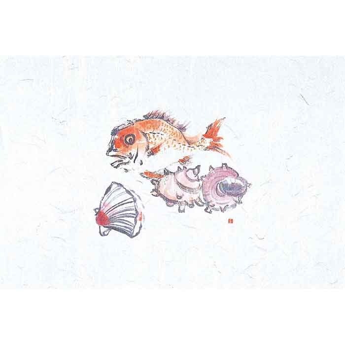 【特価セール】四季紙　千寿　海の幸　M30-087