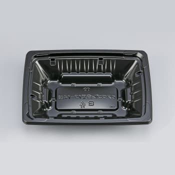 【特価セール】CZラプレ角丼19-14浅 BS黒本体 50枚